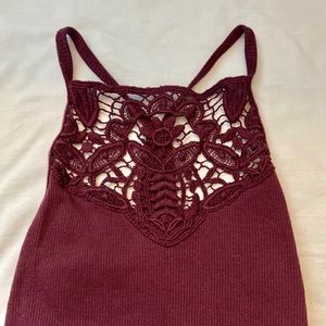 HALTER TOP WITH LACE AT TOP